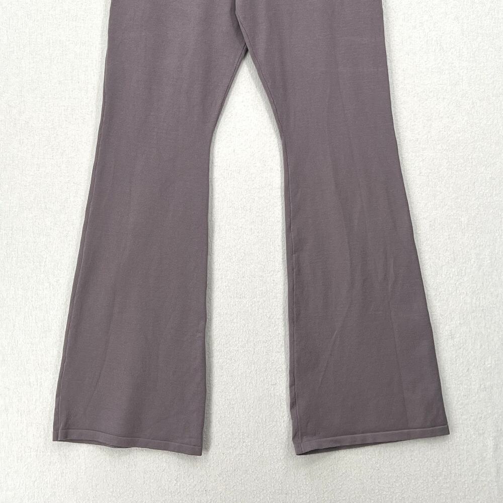 ARITZIA SUNDAY BEST Posie Pant Medium Purple Gray Pull on Stretch Knit Flare - Picture 5 of 16